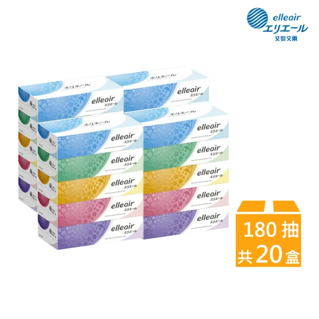 日本大王 elleair 柔膚抽取式面紙 180抽*5盒*4串 (共20盒)