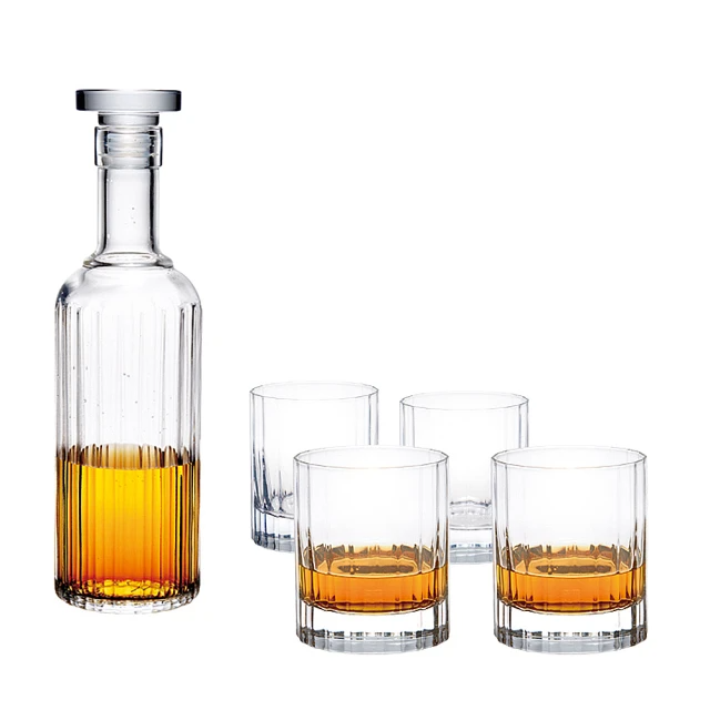 Luigi Bormioli 義大利無鉛水晶威士忌杯禮盒組 1壺4杯