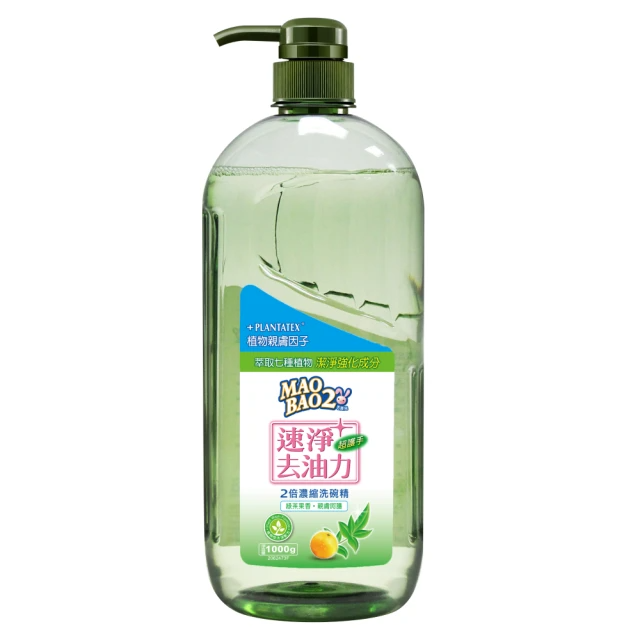毛寶兔 2倍濃縮速淨洗碗-綠茶果香 按壓瓶(1000g)