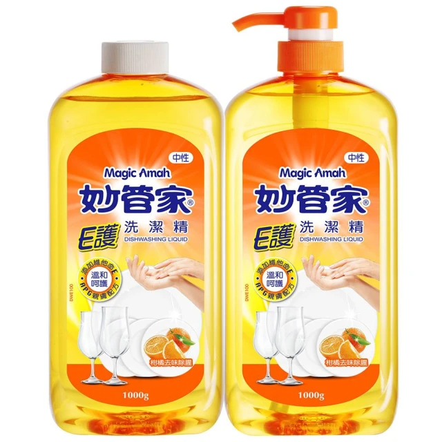 【妙管家】E護洗潔精組(1000g+1000g)