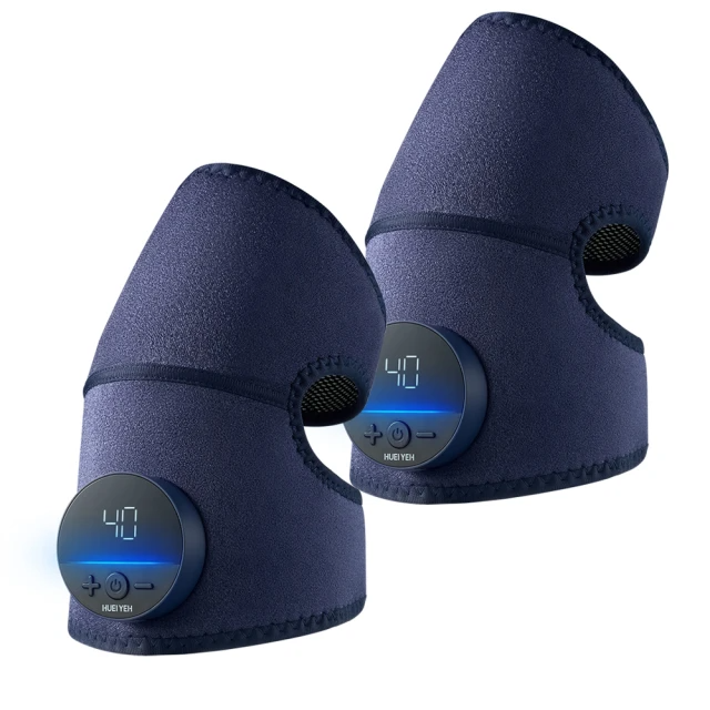 【輝葉】震關健 KNEEBUZZ/多功能石墨烯熱感按摩器(藍)2入組